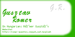 gusztav romer business card